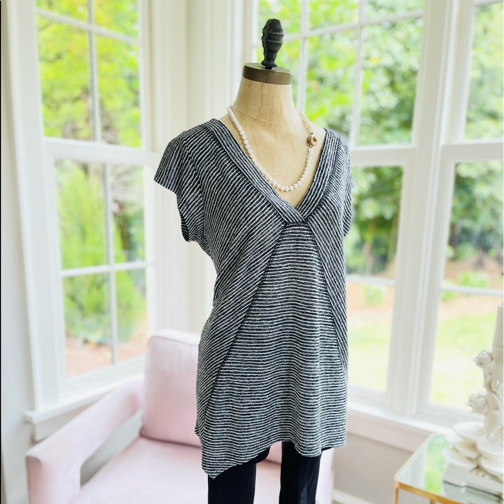 Elliott Lauren Striped Stitched Tee
